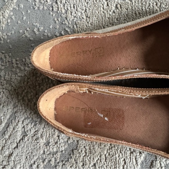 Sperry TopSider Danica Espadrille Slip On boat Shoes  Flats cream tan loafer 11 - Picture 6 of 10